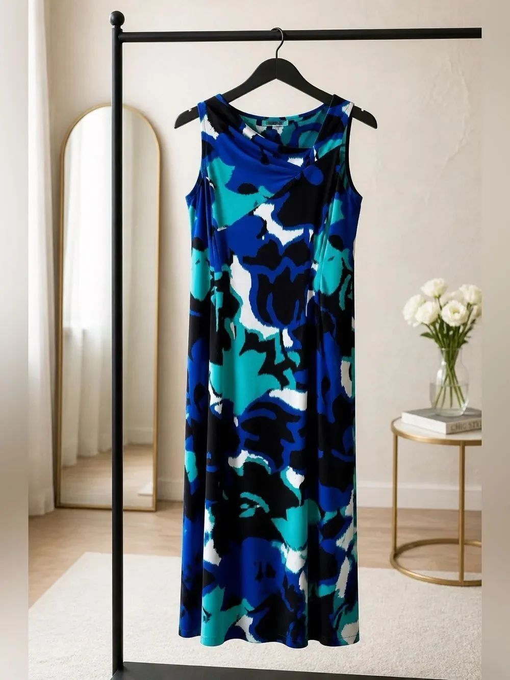 JENNIFER LOPEZ SLEEVELESS BLUE, GREEN & BLACK S